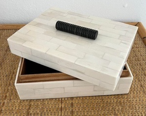 กล่องเครื่องประดับสีน้ำตาลเป็นมิตรกับสิ่งแวดล้อมทำด้วยมือดีไซน์ที่เป็นเอกลักษณ์ที่เก็บของฝังกระดูกสำหรับผู้หญิงสำหรับเป็นของขวัญใช้ในบ้านทำจากไม้กระดาษ - Product Image 1