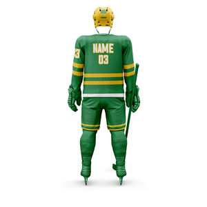 Jersey de hockey sobre hielo para adultos hecho a medida profesional uniforme de hockey de equipo impreso de transferencia de calor 100% poliéster nombre de equipo personalizado OEM - Product Image 5