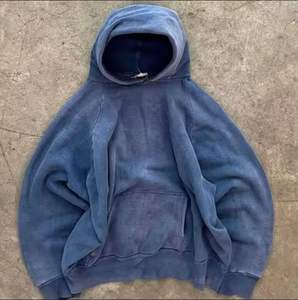 Hot Selling High Quality Oversized Hoodies Drop Shoulder Vintage Stringless Heavy <b>Weight</b> Cotton Fleece Unisex Winter Hoodie - Product Image 6