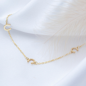 <b>Horseshoe</b> Good Luck Charm Necklace Plain 925 Sterling Silver Wholesale Turkish Jewelry Pendant - Product Image 4