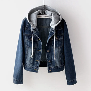 Veste en tissu denim pour femmes déchirées 2025 nouveauté prête à expédier bon prix de gros veste en jean pour femmes - Product Image 3