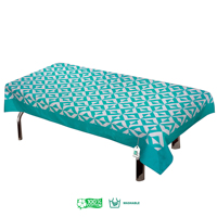 Nappe carrée en coton tissé imprimé personnalisable de qualité supérieure, motif floral élégant, surface imperméable, pour tables de salle à manger et intérieur
