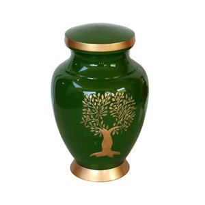 Urne funéraire arbre vert pour cendres humaines urne en métal pour cendres conteneur funéraire urne funéraire pour papa - Product Image 5