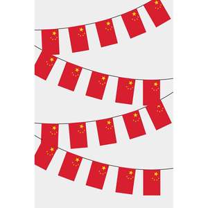 Guirlande de drapeaux rectangulaires chinois pour le Nouvel An chinois - Product Image 1