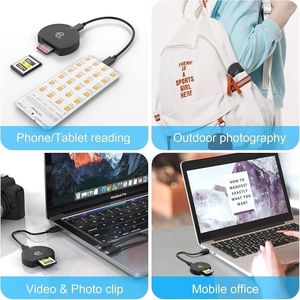 Dual <b>Card</b> Slot Memory <b>Card</b> <b>Reader</b> <b>for</b> <b>iPhone</b> & iPad USB Interface <b>SD</b> TF Trail Camera Viewer Supports CF <b>Card</b> & <b>SD</b> <b>Card</b> - Product Image 5