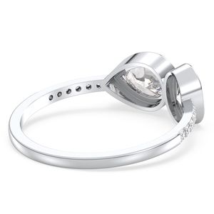 Anillo de compromiso de moissanita de plata de ley 925 REYES, venta directa de fábrica, fabricante de oro blanco de 14K y 18K, joyería para mujer - Product Image 4