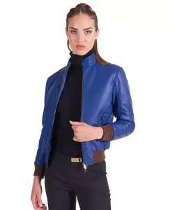 Women Classic <b>Crop</b> Leather <b>Jacket</b> Elegant Short Fashionable Winter Outerwear Stylish Women <b>Crop</b> Leather <b>Jacket</b> - Product Image 3