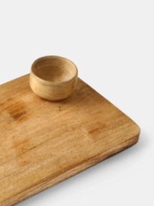 Madera decorativa con cuenco de salsa para servir comida restaurante boda en precio asequible - Product Image 4