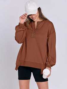 Sudadera con Capucha Extra Grande para Mujer, Suave, Informal, Cómoda, Holgada, para Uso Diario, Color Personalizable - Product Image 4