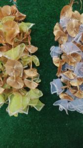 Tela de red vibrante borla colorida con flor de Gota decoración India boda Haldi Diwali Eid telones de fondo cadena decoración de fiesta - Product Image 6