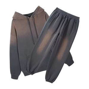 Nouvel Arrivage Ensemble de Survêtement Unisexe en Molleton de Coton Épais Respirant Écologique avec Logo Personnalisé et Pantalon de Survêtement Grande Taille - Product Image 1