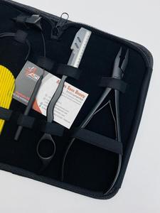 Maquinillas de afeitar con Velcro de un agujero, pinzas de partición de bucle de aguja de acero inoxidable mate negro, alicates de extensión de cabello de presión de microperlas - Product Image 3