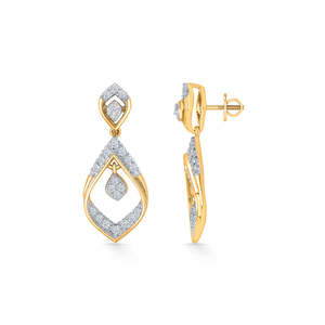 Celestia 18K Gold Hoop <b>Earrings</b> for Women with Onyx Pearl & <b>Moissanite</b>-Wedding Party Jewelry - Product Image 3