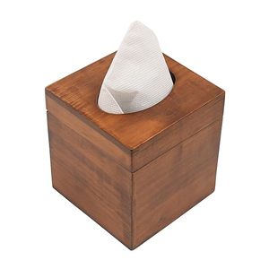 Boîte à mouchoirs Rectangle en bois de haute qualité Porte-serviettes de créateur fait à la main Classique Élégant Logo personnalisé Boîte à serviettes en gros - Product Image 1