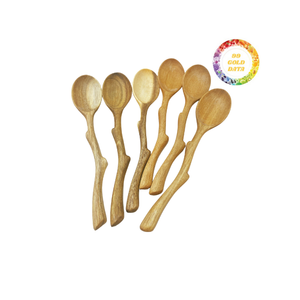 Cucharas de madera dura ecológicas de primera calidad versátiles, utensilios duraderos para servir cocinas saludables - Product Image 4