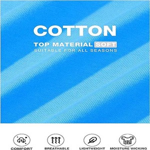 Couleur bleue léger coton Polyester vêtements pour hommes chemises grande taille High Street Style respirant col rond coupe ample t-shirt - Product Image 6