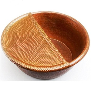 Bol de pédicure en cuivre martelé fantaisie, bol de massage des pieds en cuivre, bol en cuivre pour le traitement cosmétique des ongles - Product Image 1