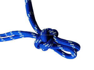 Meilleure vente en gros de licou d'équitation équestre corde pliée en nylon de 8mm d'épaisseur conception personnalisée couleurs bleu/blanc - Product Image 4