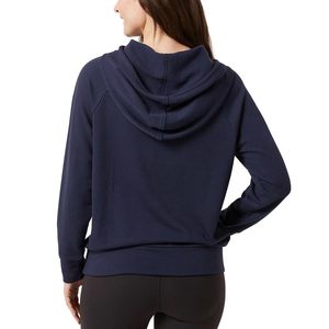 Sudaderas con capucha de mujer de gran tamaño con cuello redondo y Jogger Crop Top con capucha Cordones con cordón Longitud larga Invierno Bulk Liso al por mayor - Product Image 3
