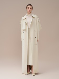 Style féminin vêtements pour femmes noir et blanc jupe femme AIMEE A-LINE jupe longue jupe dos fendu 45% Rame 55% polyuréthane - Product Image 2