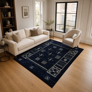 <b>RUGS</b> DEPOT LXDP-0983 Wholesale Black Charcoal Modern Vintage Digital Printed Machine Washable Chenille Area <b>Rug</b> <b>Non</b> <b>Slip</b> - Product Image 2