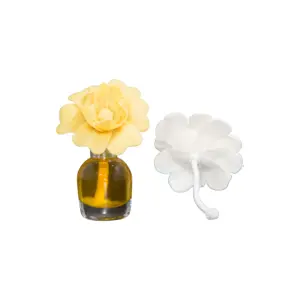 Vente en gros de parfum de maison Sola fleur en bois fleurs naturelles décoration de mariage fait à la main fleur de Sola naturel de l'Inde