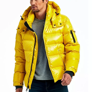 Wholesale Price <b>Top</b> Quality Custom Winter Puffer Jacket Men Duck Down <b>Bubble</b> Fur Collar Waist Padding Men Jackets OEM Service - Product Image 3