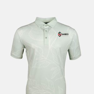 Hommes personnalisés de haute qualité pour polos chemises de golf en jersey blanc à séchage rapide conception courte à impression complète - Product Image 5