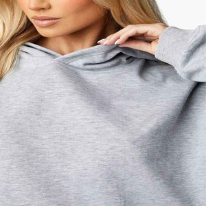 ชุดวอร์มผ้าฟลีซคุณภาพสูง 100% ผ้าฝ้าย เป็นมิตรกับสิ่งแวดล้อม ขายส่ง 100% ชุดเซ็ต 2 ชิ้น เสื้อฮู้ดดี้และกางเกงขายาวสำหรับผู้หญิง สีพื้น สำหรับฤดูหนาว รับผลิตตามแบบ - Product Image 5