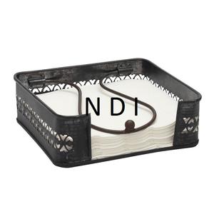 Support à serviettes tendance personnalisé, design élégant, finition noire thermolaquée, décoration pour cantines et restaurants - Product Image 3