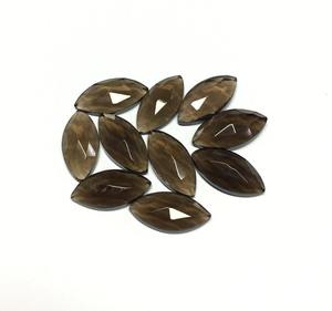Qualité supérieure 100% Quartz fumé naturel Marquise coupe pointu dos lâche véritable taille calibrée pierres précieuses à un prix abordable - Product Image 1