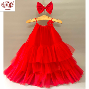 Venta al por mayor precioso vestido sin mangas de princesa en capas para fiestas - Product Image 1