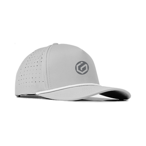 Casquette de golf perforée à 5 panneaux découpée au laser, logo personnalisé imprimé, imperméable, vente en gros, 100% polyester, casquettes de sport à cordon pour la course à pied - Product Image 3