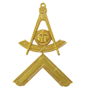 Masonic Regalia Gilt Jewel Worshipful Master Collar for Honor past Master French Moderne Rite Unisex Adulto Uso PARA LA Iglesia - Product Image 1