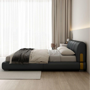 Base <span class=keywords><strong>de</strong></span> Cama King Size Minimalista Italiana <span class=keywords><strong>de</strong></span> Cuero Nappa, Tapizada, con Almacenamiento y Sistema <span class=keywords><strong>de</strong></span> Elevación a Gas, Lista para Enviar - Product Image 4