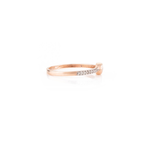 Diseño único hecho a mano 100% amatista natural y Diamante forma Marquesa anillo diario en 14K joyería de oro rosa sólido para mujeres - Product Image 5
