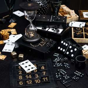 Jeu de cartes et de dés de style américain, dominos, jeu d'enfants pour pique-nique et intérieur, boîte standard noire, emballage personnalisé - Product Image 5
