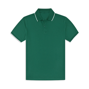 100% coton de haute qualité écologique solide motif uni britannique vert piqué pour polo tissu pour tenue décontractée avant - Product Image 1