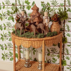 โต๊ะข้างหวายครึ่งวงกลมทำจากวัสดุเป็นมิตรต่อสิ่งแวดล้อมเฟอร์นิเจอร์บ้านของตกแต่งบ้าน - Product Image 6