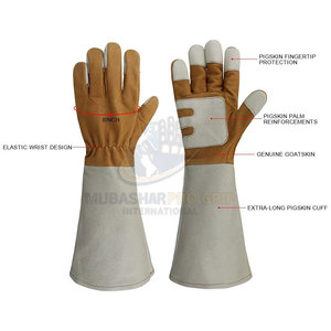 Breathable High Quality Cowhide Fleece Lined Welding <b>Gloves</b> Molten Metal Splash Protection Full Thumb Custom Size for Unisex Use - Product Image 6