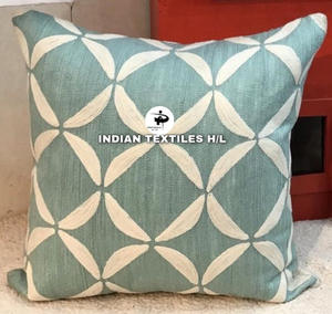 Handmade Wool Handmade Kashmiri Embroidery Wool Chain Stitched <b>Cushion</b> <b>Cover</b> For Sofa Couch Living Room Hot Selling Product ITHL - Product Image 5