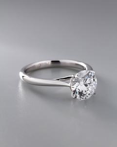 Anillo de compromiso de solitario de CZ blanco de corte redondo de 10mm banda de boda de plata clásica - Product Image 4