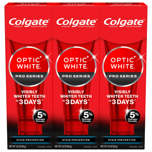 Dentifrice pour adultes Optic White Pro Series, lot de 3, 3,0 oz, peroxyde d'hydrogène, avec prévention des taches DE - Product Image 2
