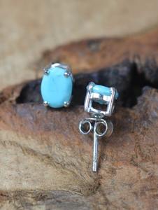 Boucles d'oreilles classiques faites à la main 925 bijoux en argent massif pour femmes 925 argent Sterling Turquoise pierres précieuses Style Boho boucles d'oreilles - Product Image 3