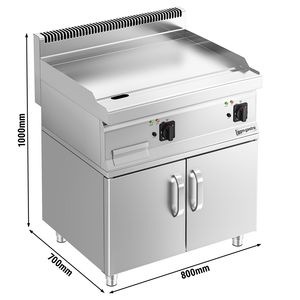 Plaque de cuisson électrique commerciale - 7,1 kW - Surface lisse - Zone de cuisson : 795x535 mm - Avec base armoire - 2 portes - Product Image 6