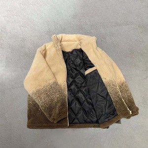 Customized Winter Casual Clothing Manufacturer Embroidery Fleece <b>Zip</b> <b>Up</b> <b>Jacket</b> Sherpa Fleece <b>Jacket</b> Men's Contrast Color Adult - Product Image 3