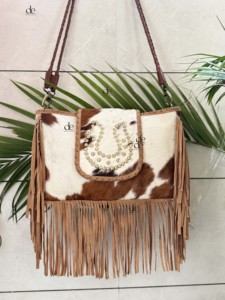 Nouveau Style femmes cuir de vachette fourrure sac à main gland décoration à la main frange simple sangle Style occidental sac pour les filles - Product Image 2