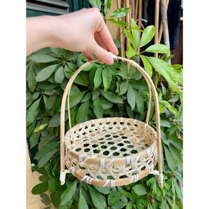 VENTE OFF 10% haute qualité plat Winnoving bambou panier pour affichage nourriture et décoration de la maison bon prix pour petite quantité - Product Image 5