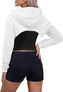 Sweat à capuche femme Logo personnalisé | Pull Streetwear mode 2025 pour Gym, Fitness, marques de vêtements de sport et approvisionnement en gros en vrac - Product Image 5