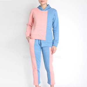 Survêtement d'hiver décontracté pour femmes, 2 pièces, à capuche, taille XL, de haute qualité, séchage rapide, manches longues, confortable, 100% coton, couleur unie - Product Image 1